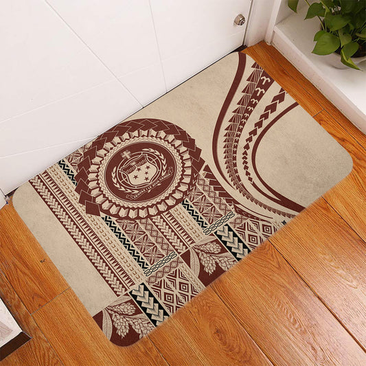 Samoa Door Mat Seal Samoan Siapo Brown Design