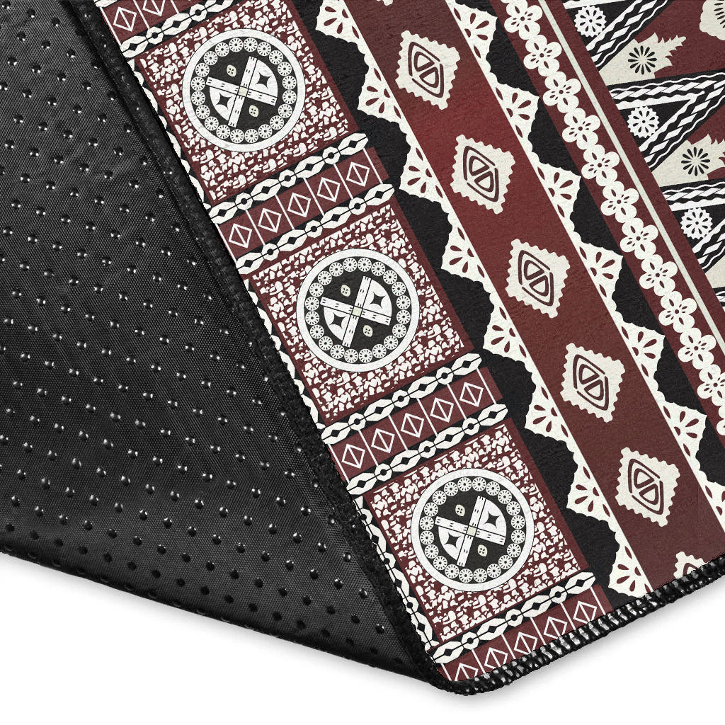 Fiji Area Rug Tapa Bula Pattern