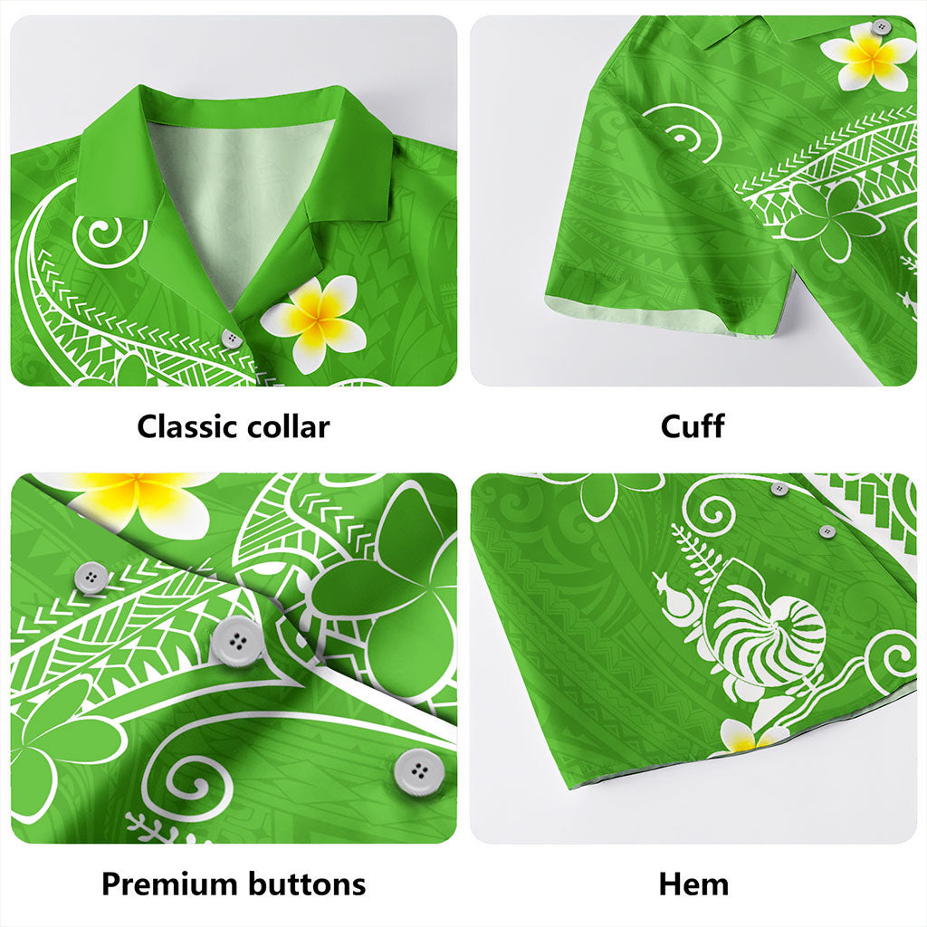 New Caledonia Hawaiian Shirt Polynesia Floral Tribal