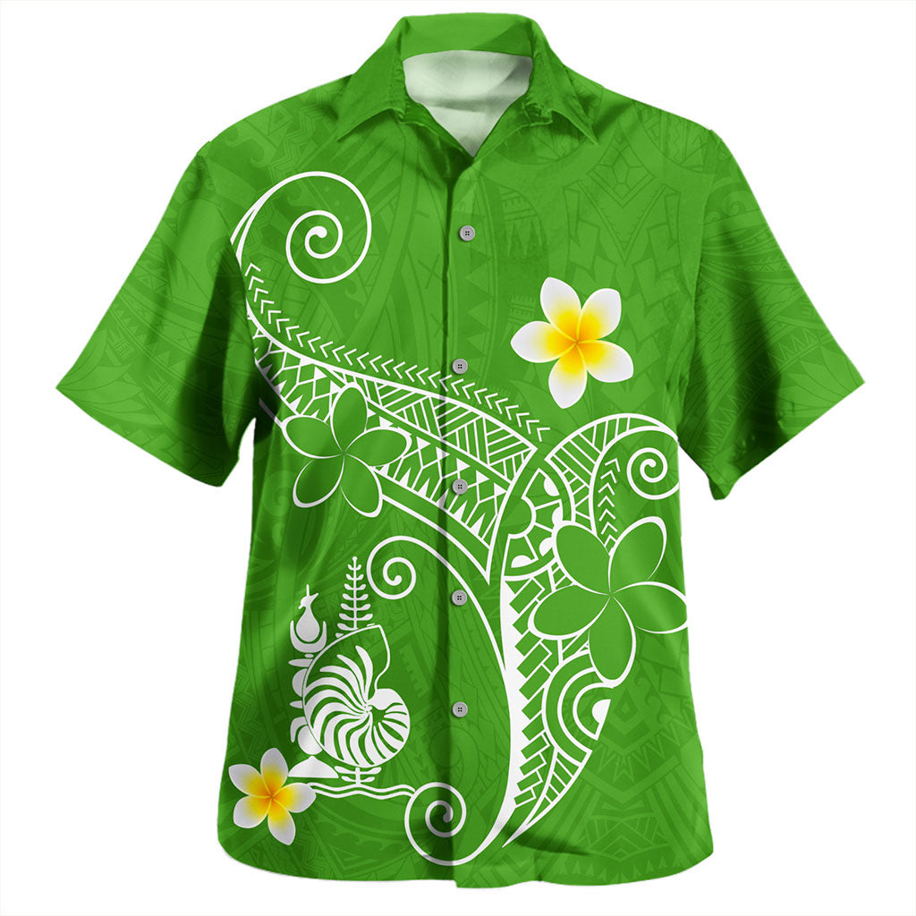 New Caledonia Hawaiian Shirt Polynesia Floral Tribal