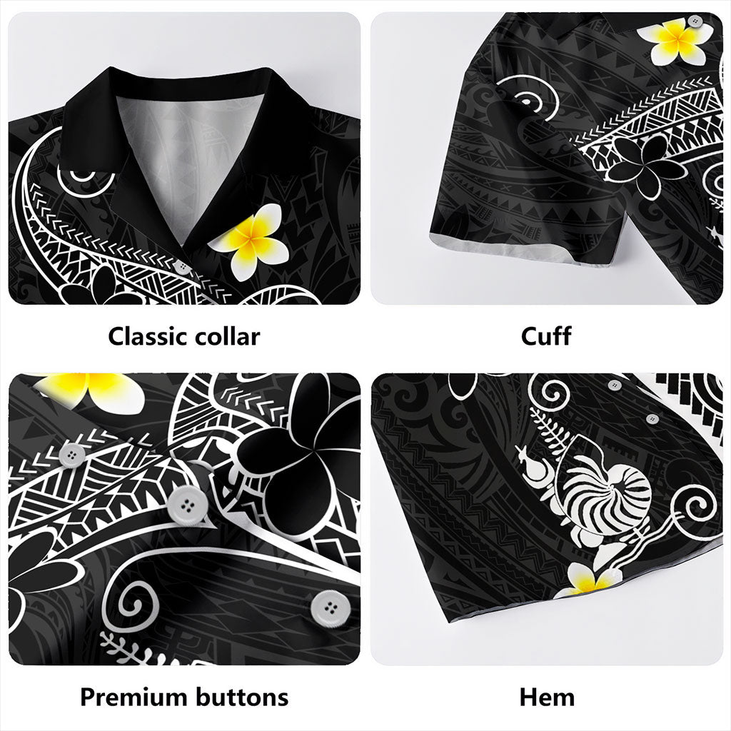 New Caledonia Hawaiian Shirt Polynesia Floral Tribal