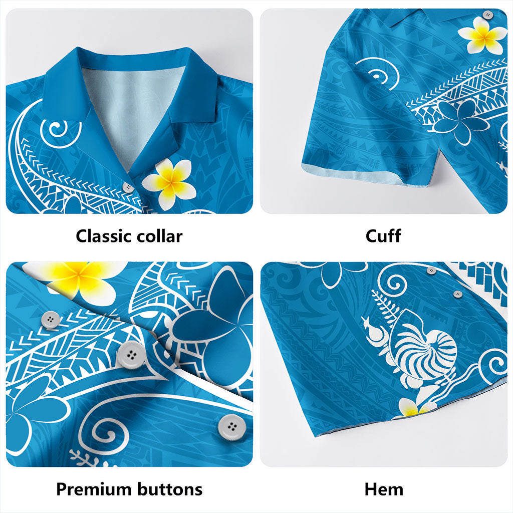 New Caledonia Hawaiian Shirt Polynesia Floral Tribal