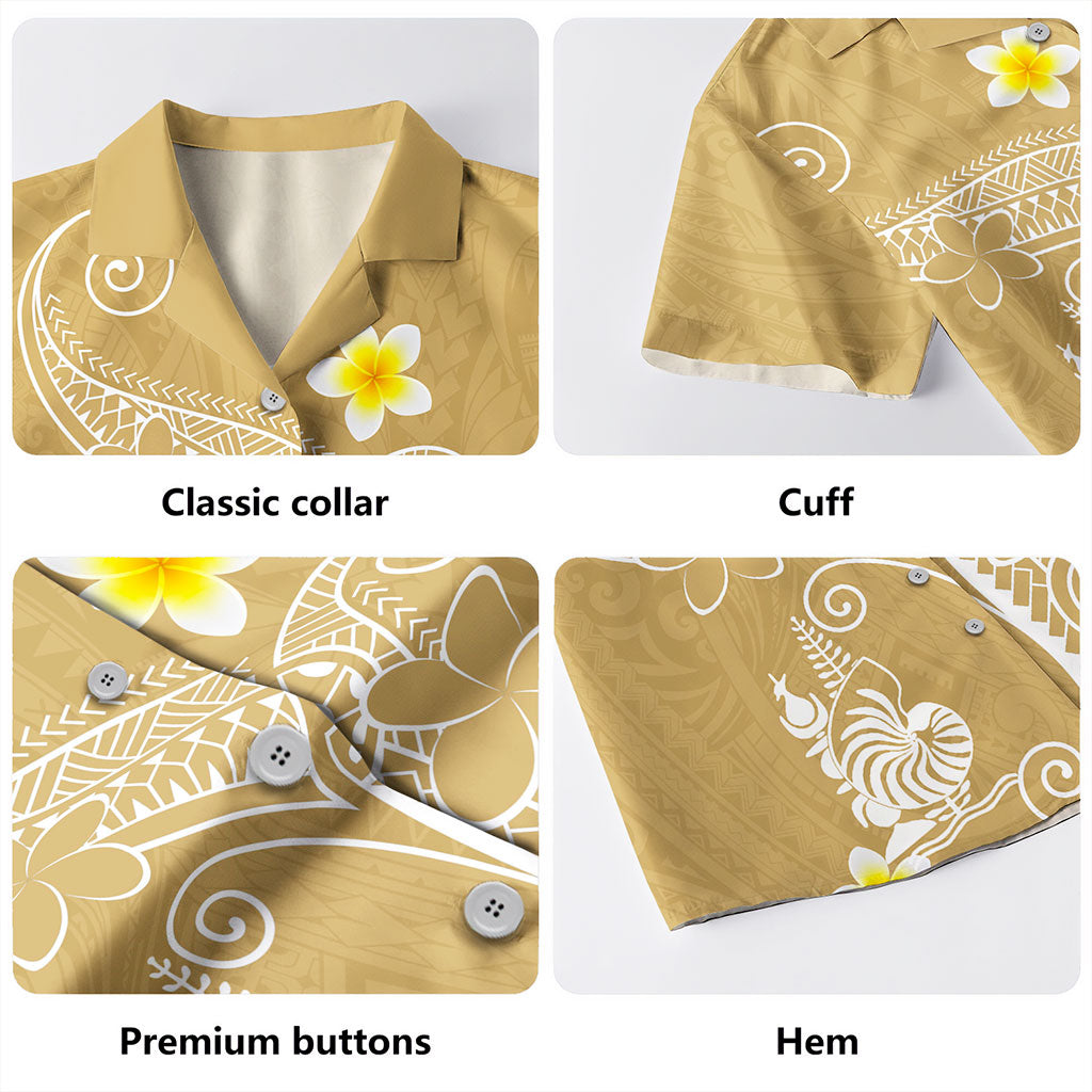 New Caledonia Hawaiian Shirt Polynesia Floral Tribal