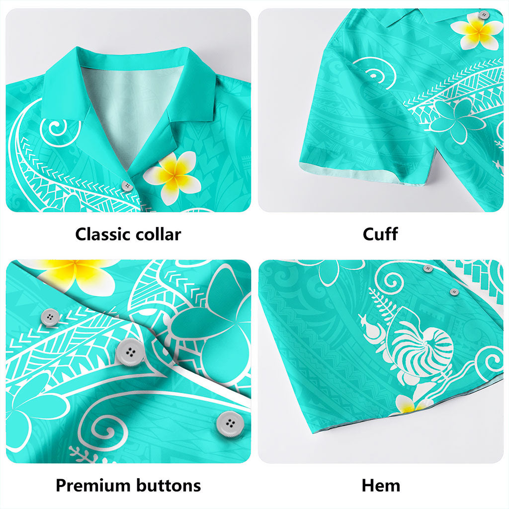 New Caledonia Hawaiian Shirt Polynesia Floral Tribal Ver.1