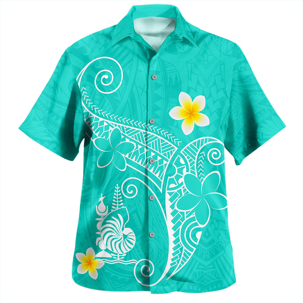 New Caledonia Hawaiian Shirt Polynesia Floral Tribal Ver.1