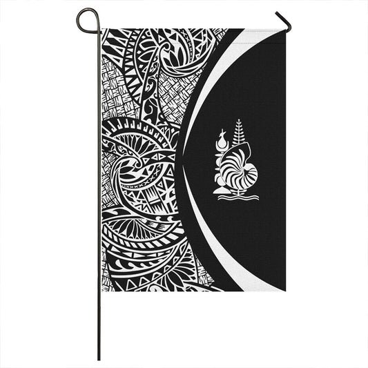 New Caledonia Garden Flag Lauhala Circle White