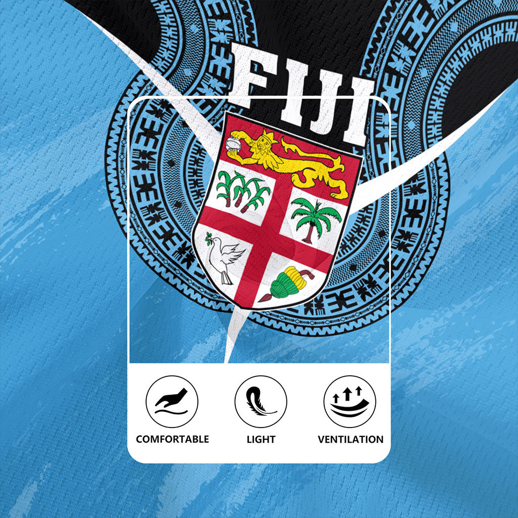 Fiji Rugby Jersey Melanesia Masi Pattern Grunge Style