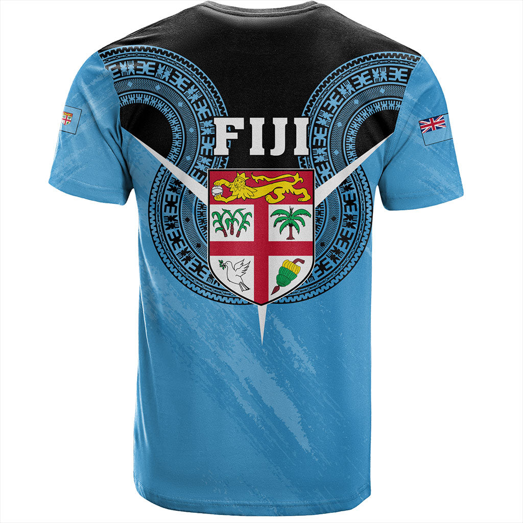 Fiji T-Shirt Melanesia Masi Pattern Grunge Style