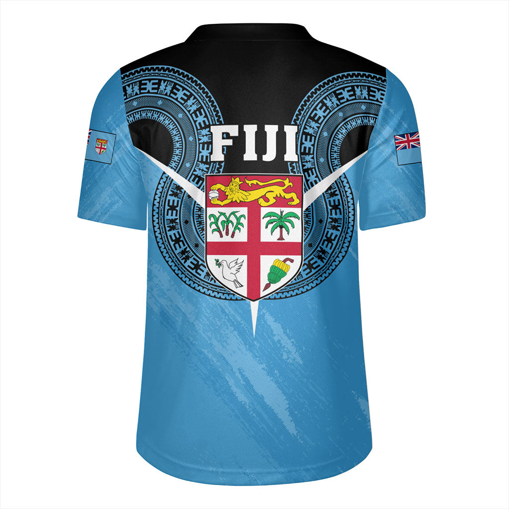 Fiji Rugby Jersey Melanesia Masi Pattern Grunge Style