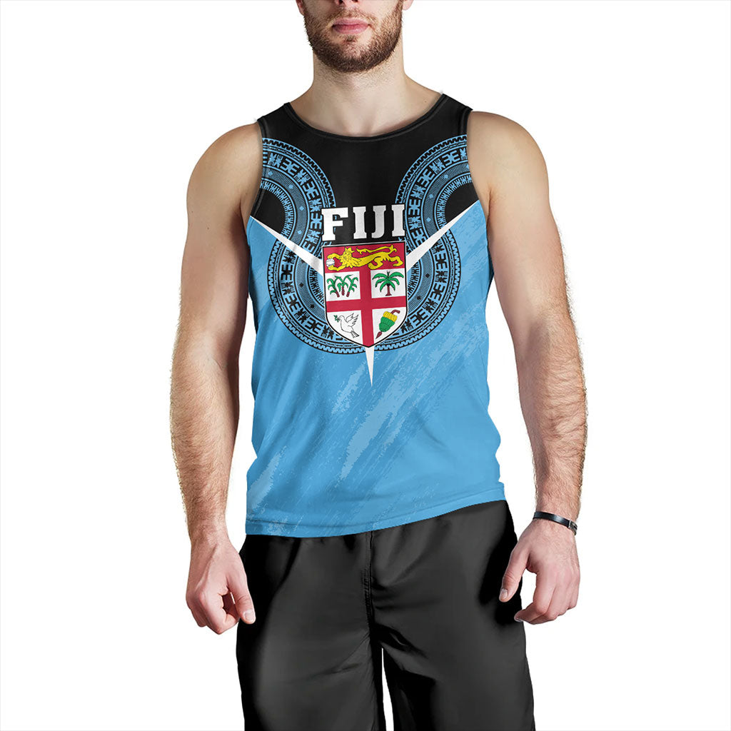 Fiji Tank Top Melanesia Masi Pattern Grunge Style