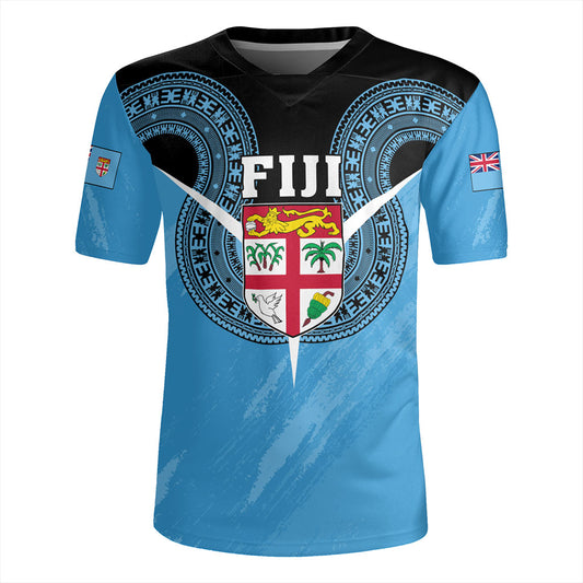 Fiji Rugby Jersey Melanesia Masi Pattern Grunge Style