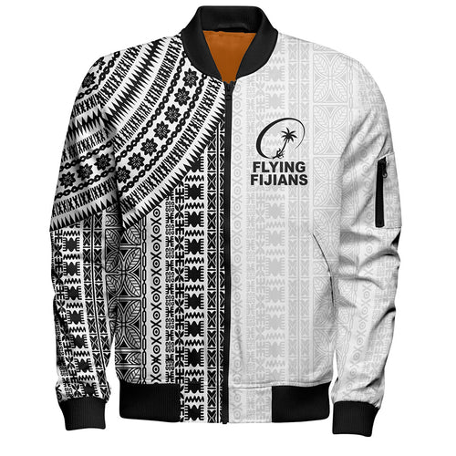 Fiji Bomber Jacket Rugby Tribal Half Style