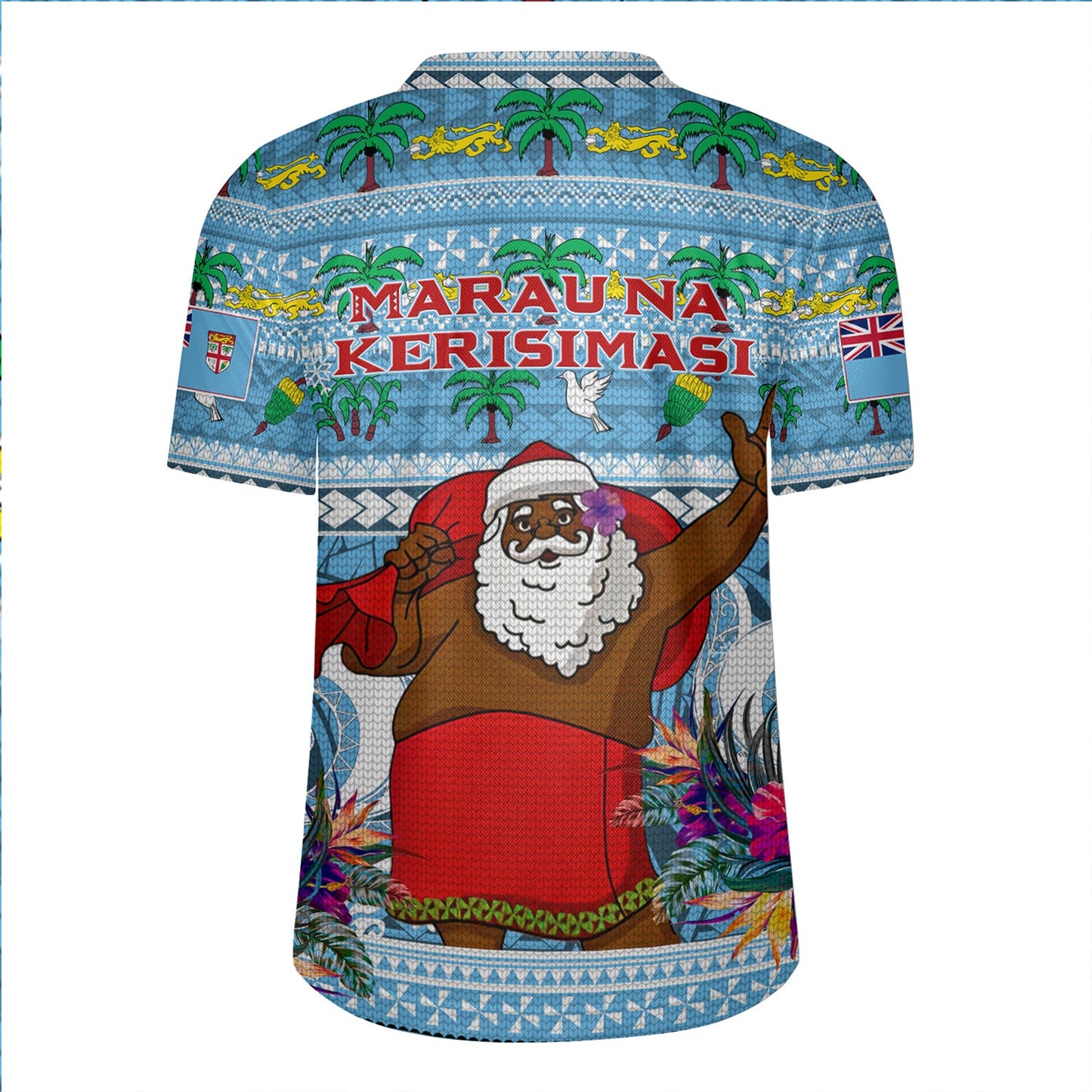 Fiji Rugby Jersey Custom Merry Christmas Bula Santa Marau na Kerisimasi Fiji