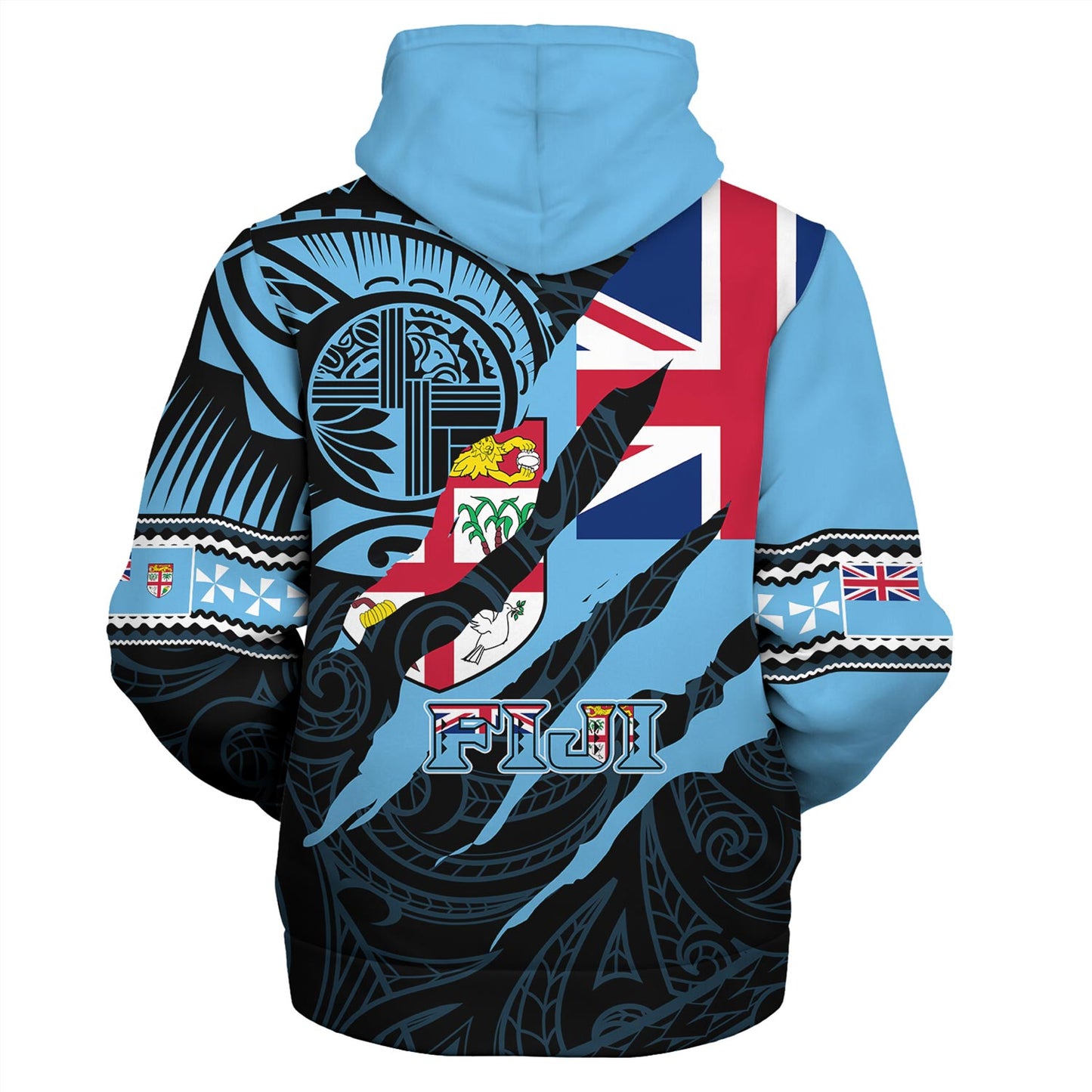 Fiji Sherpa Hoodie Custom Fiji In My Heart Polynesian Style