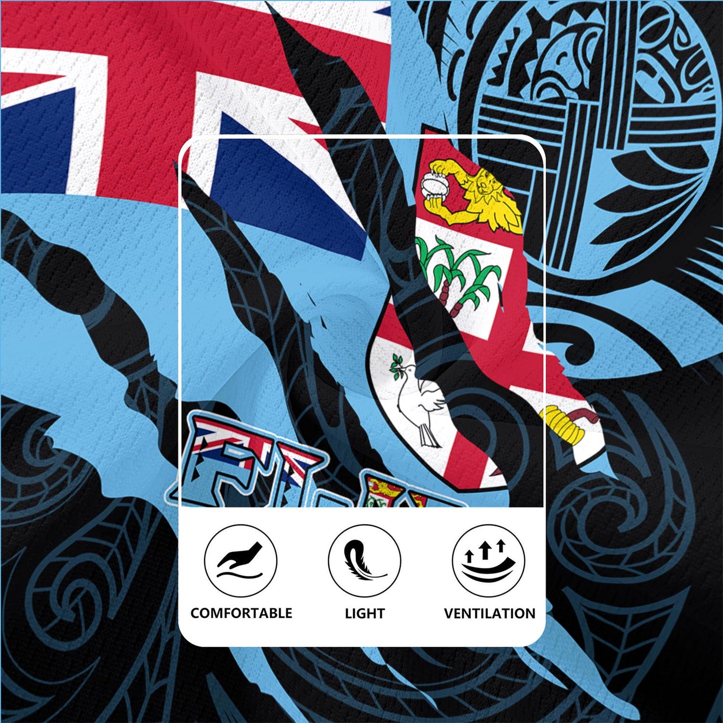 Fiji Rugby Jersey Custom Fiji In My Heart Polynesian Style