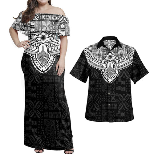 Fiji Combo Dress And Shirt Tribal Tapa Chest Piece