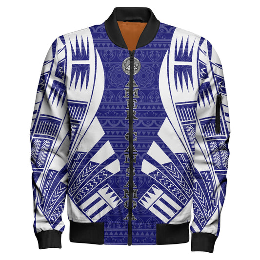 American Samoa Bomber Jackets - Polynesian Tattoo Flag