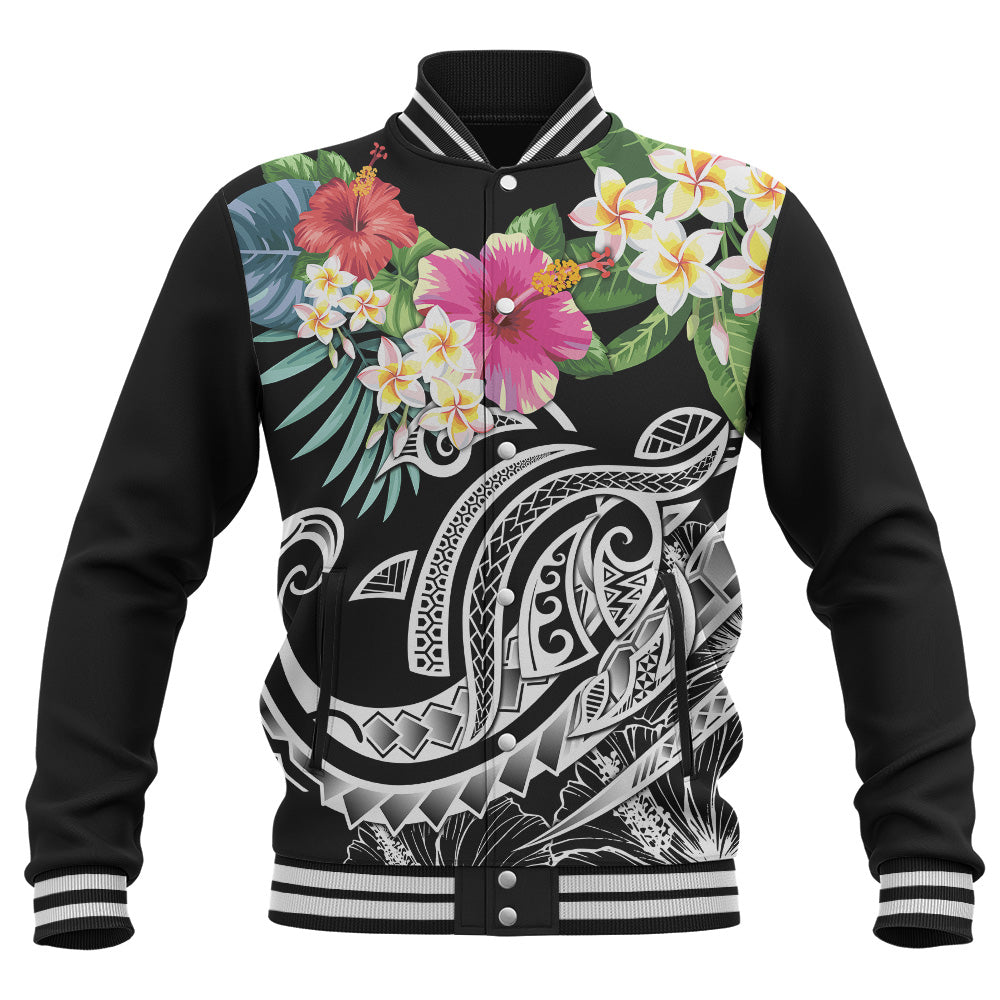 Polynesian Baseball Jacket Summer Plumeria