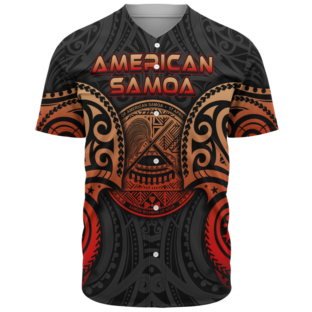 American Samoa Baseball Shirt Custom Personalised Spirit Red Version