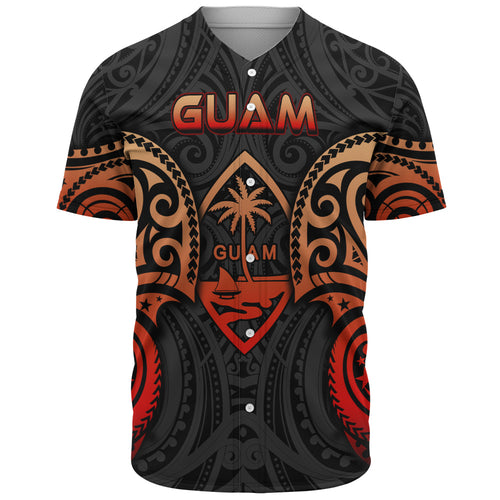 Guam Baseball Shirt Custom Personalised Spirit Red Version