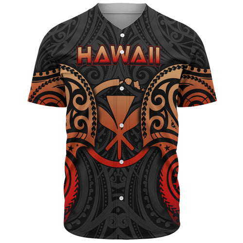 Hawaii Baseball Shirt Custom Personalised Spirit Red Version