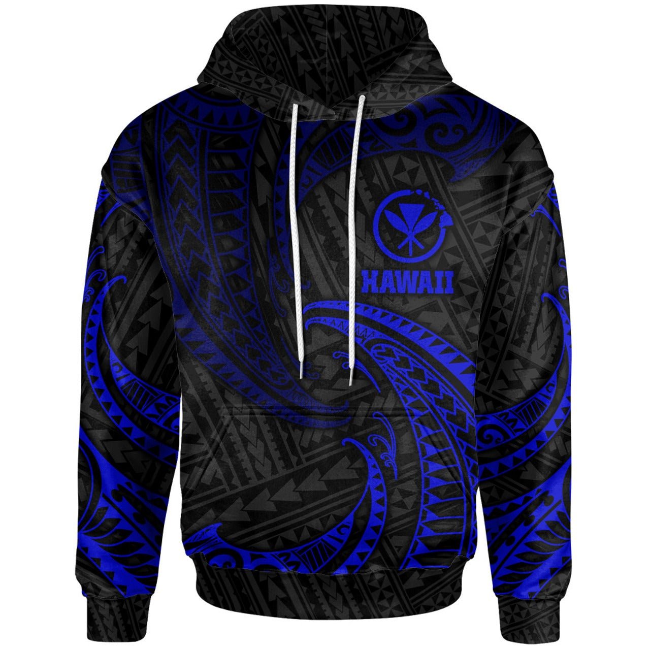 Hawaii Polynesian Hoodie - Gold Tribal Wave