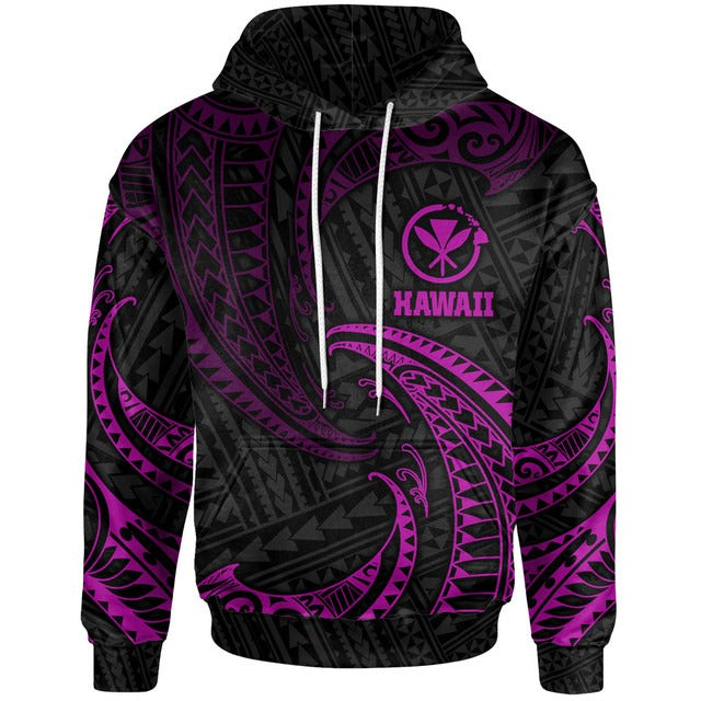 Hawaii Polynesian Hoodie - Gold Tribal Wave