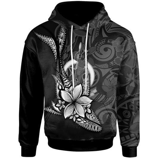 Vanuatu Hoodie - Fish With Plumeria Flowers Style