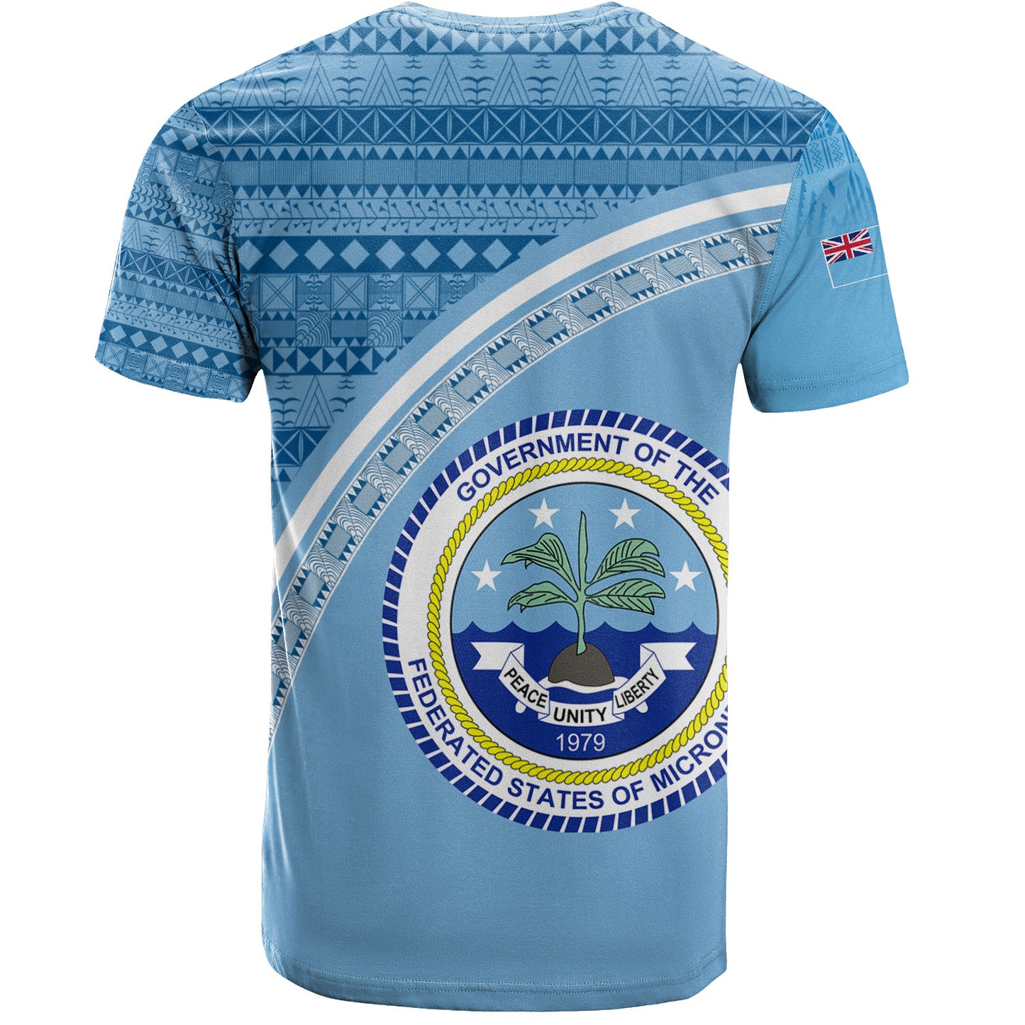 Federated States Of Micronesia Custom Personalised T-Shirt Micronesia Tribal Patterns Curve Style