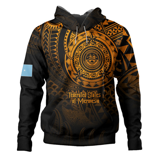 Federated States Of Micronesia Hoodie Pearl Of The Pacific Gold Polynesian Tattau