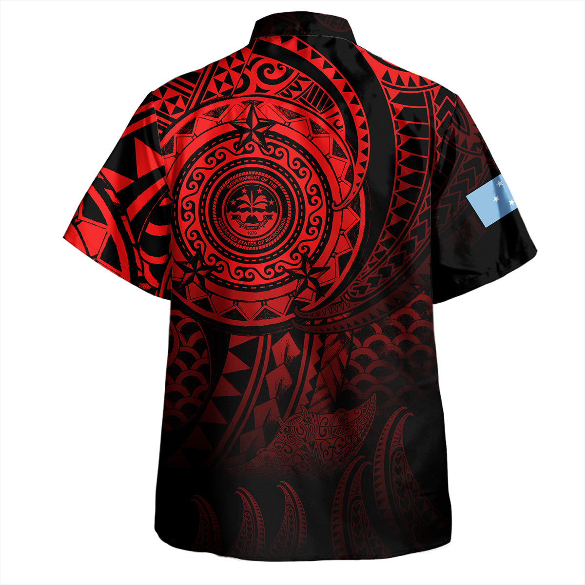 Chuuk State Hawaiian Shirt Pearl Of The Pacific Red Polynesian Tattau