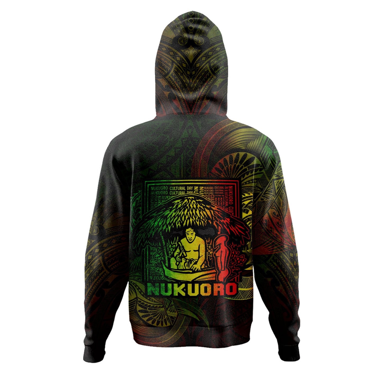 Federated States Of Micronesia Hoodie Custom Nukuoro Atoll Cultural Tribal Pattern