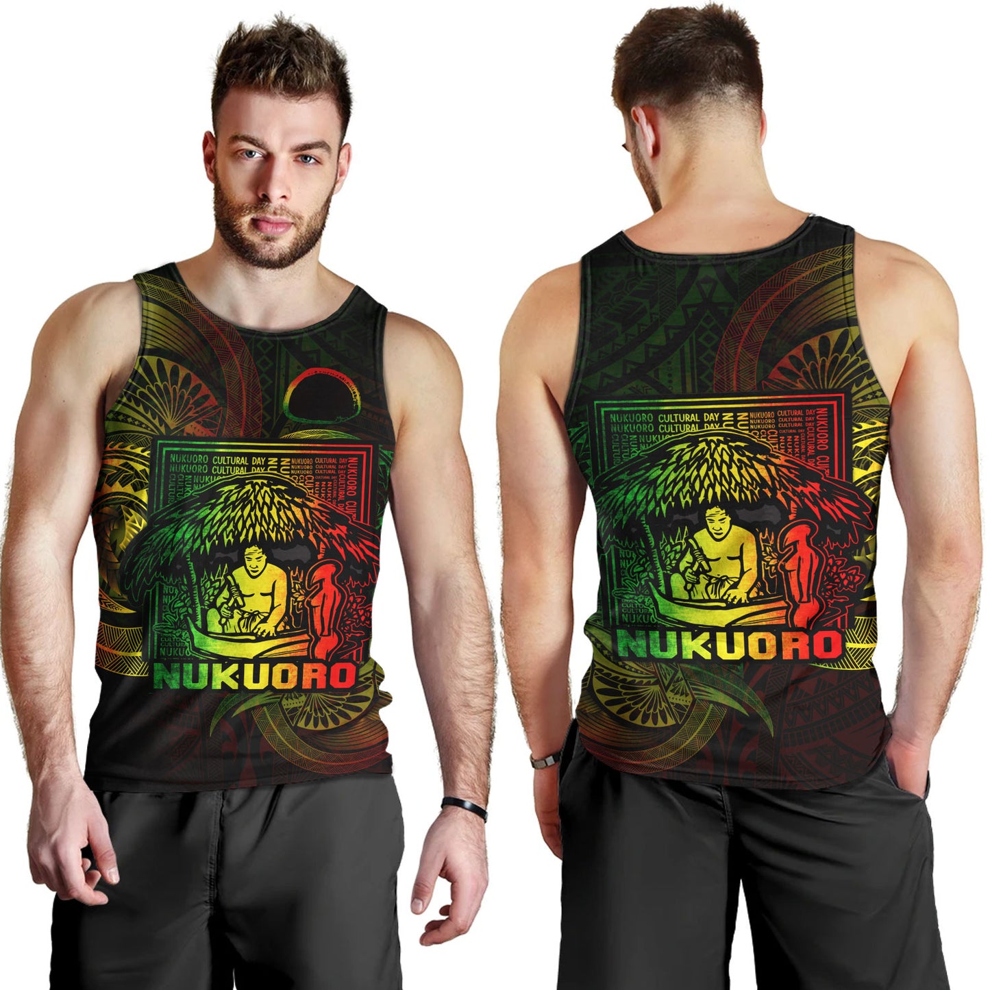 Federated States Of Micronesia Tank Top Custom Nukuoro Atoll Cultural Tribal Pattern