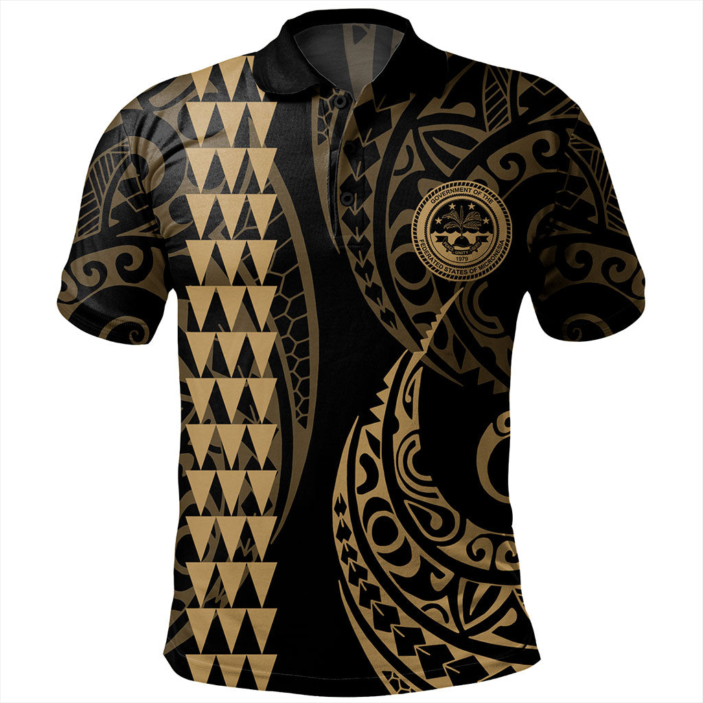 Federated States Of Micronesia Polo Shirt Kakau Style Ver.1