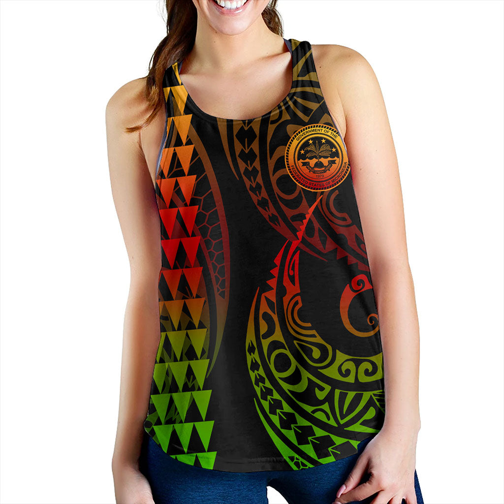 Federated States Of Micronesia Women Tank Kakau Style