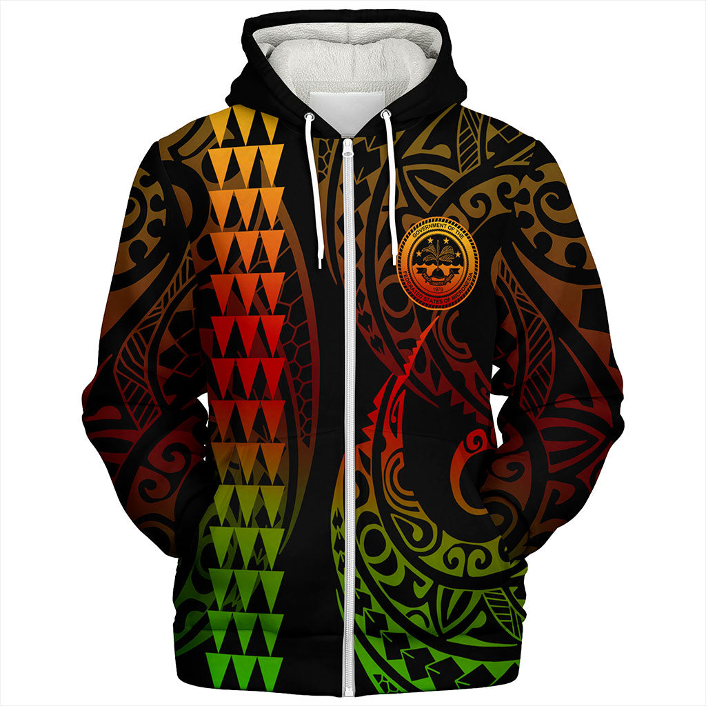 Federated States Of Micronesia Sherpa Hoodie Kakau Style