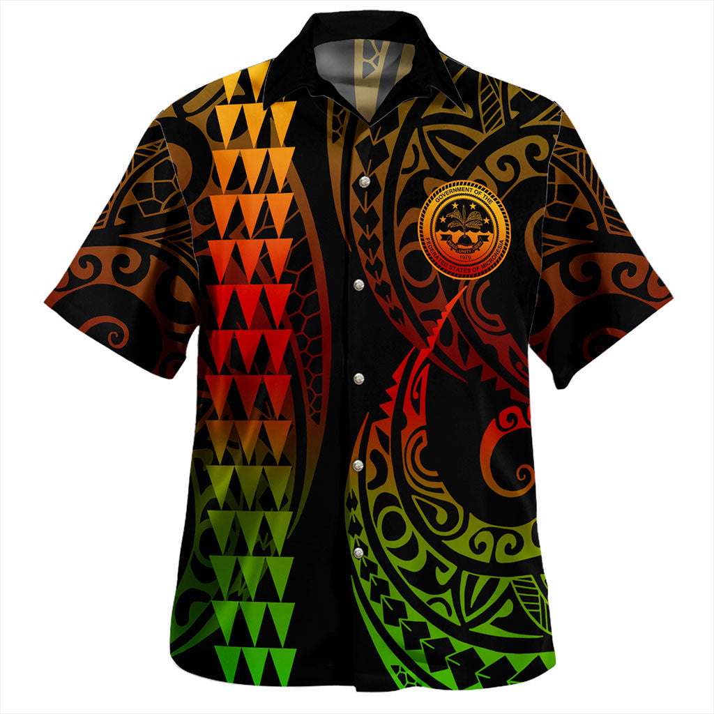 Federated States Of Micronesia Hawaiian Shirt Kakau Style