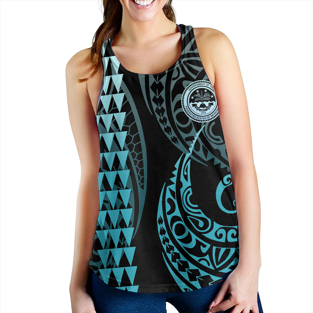 Federated States Of Micronesia Women Tank Kakau Style Ver.1