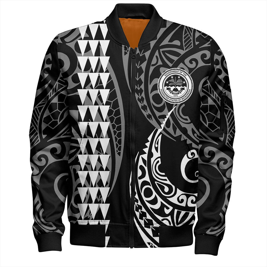 Federated States Of Micronesia Bomber Jacket Kakau Style Ver.1