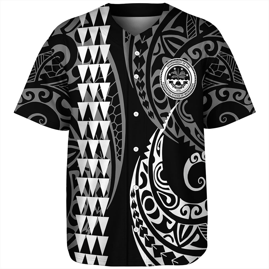 Federated States Of Micronesia Baseball Shirt Kakau Style Ver.1