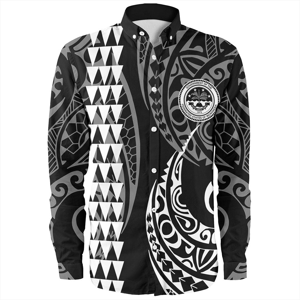 Federated States Of Micronesia Long Sleeve Shirt Kakau Style Ver.1
