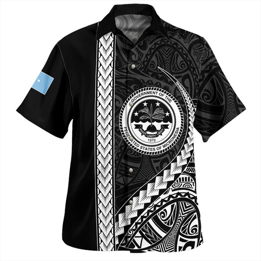 Kiribati Hawaiian Shirt Tribal Micronesian Coat Of Arms