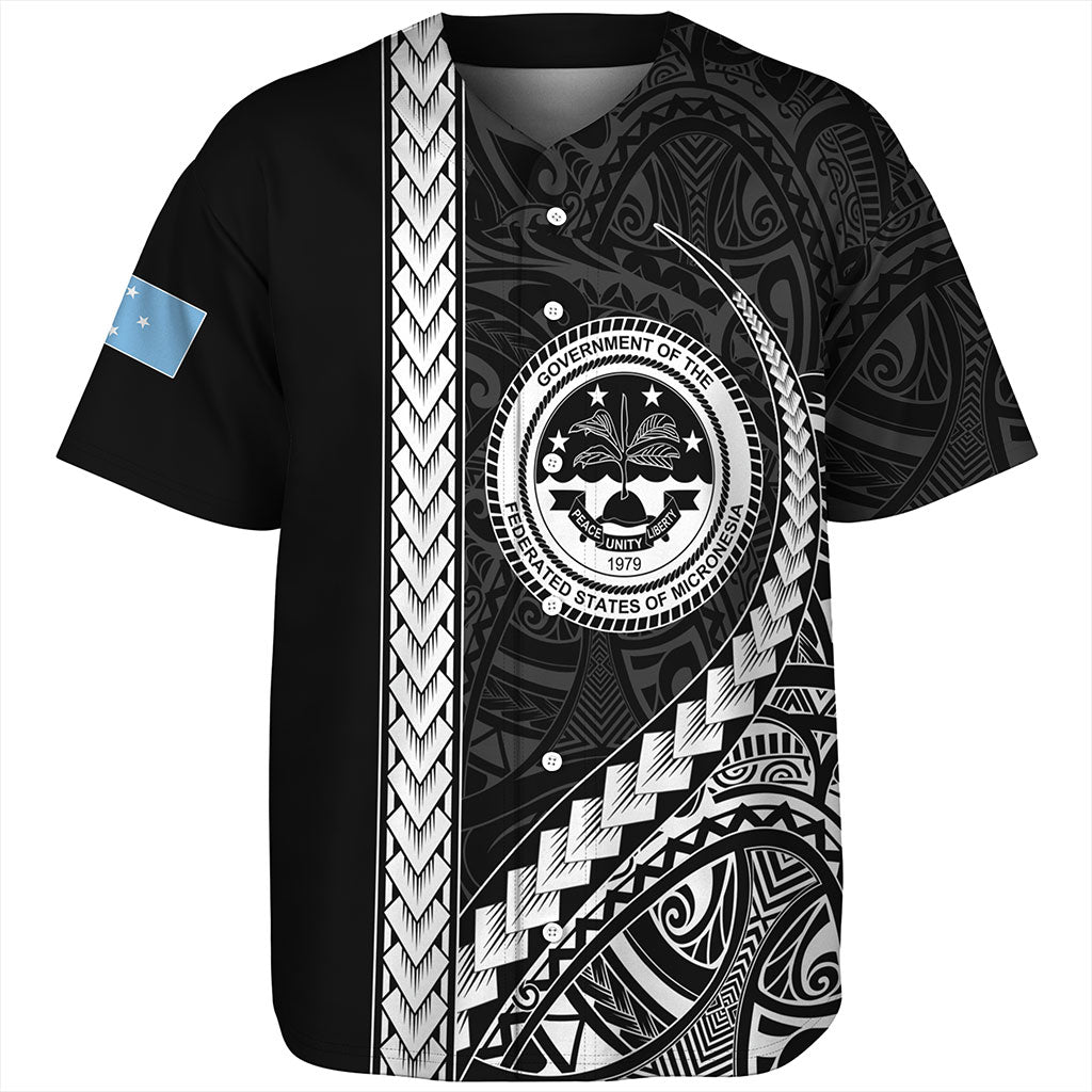 Federated States Of Micronesia Baseball Shirt Tribal Micronesian Coat Of Arms