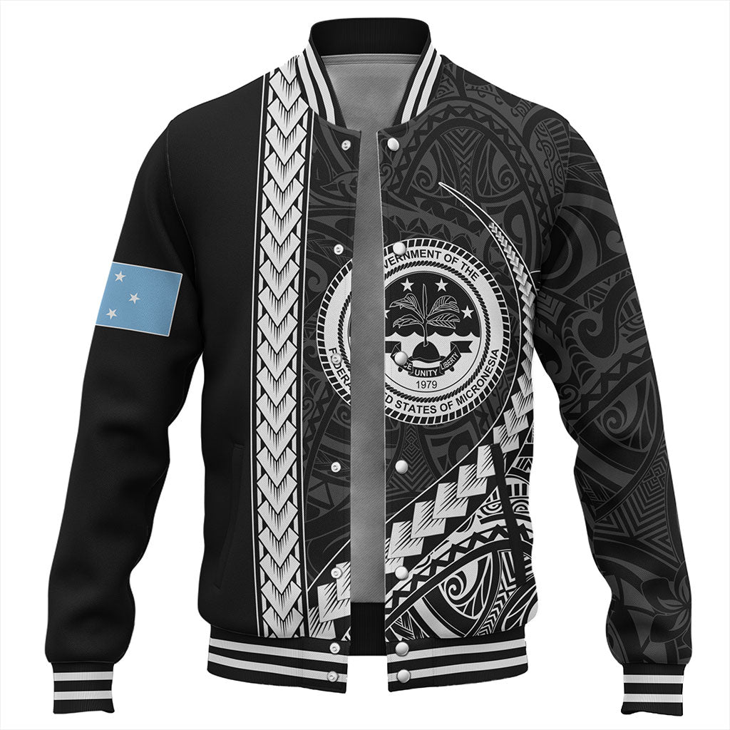 Federated States Of Micronesia Baseball Jacket Tribal Micronesian Coat Of Arms