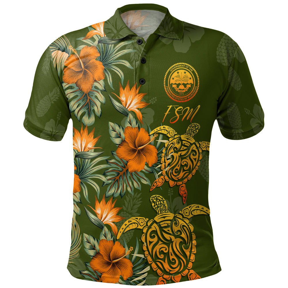 Federated States Of Micronesia Polo Shirt Custom Personalised Polynesian Tropical Summer