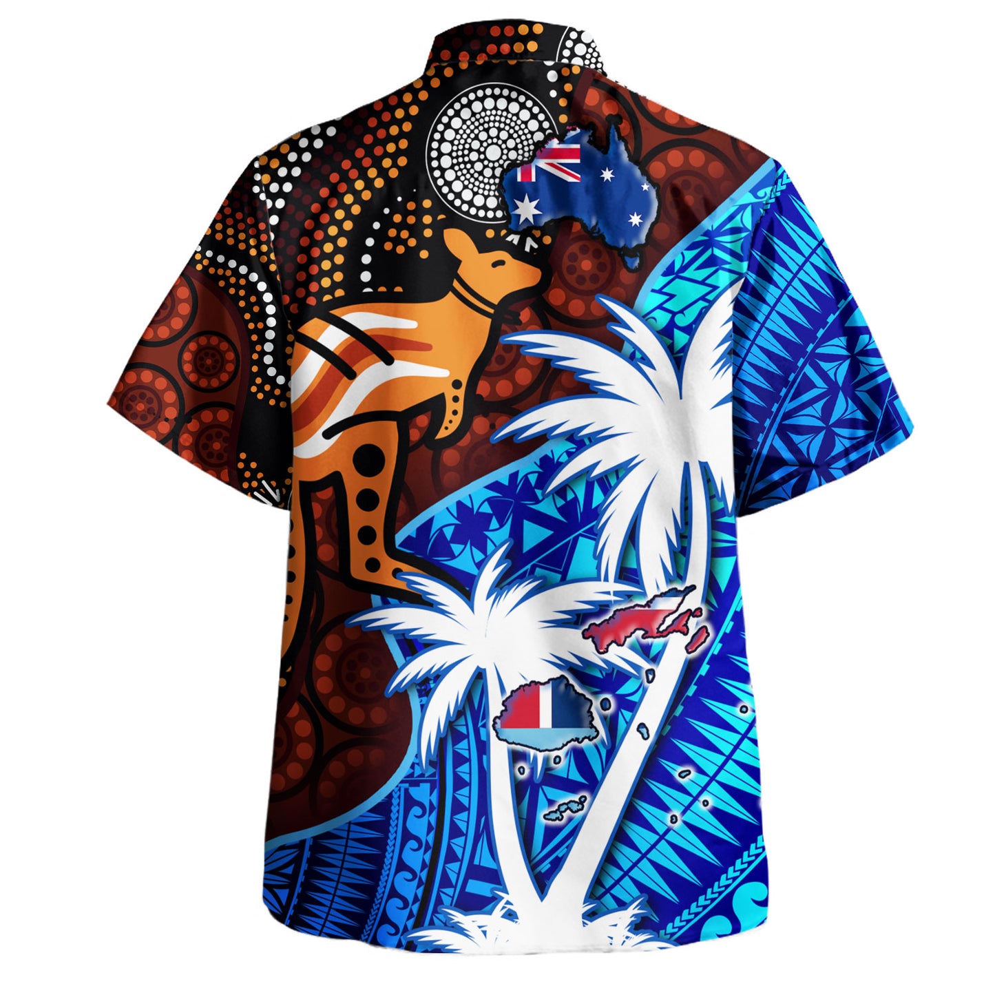 Fiji Custom Personalised Hawaiian Shirt Seal With Map Fijian Tapa Patterns