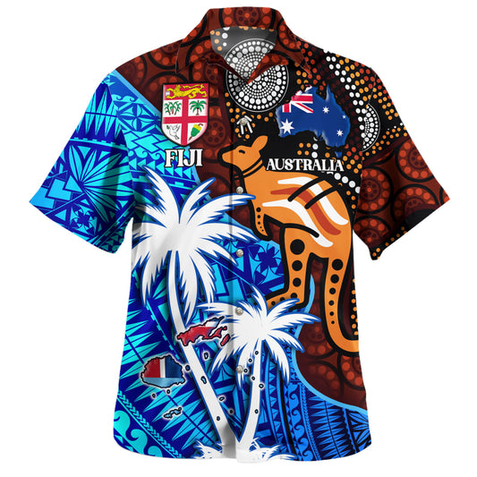 Fiji Custom Personalised Hawaiian Shirt Seal With Map Fijian Tapa Patterns