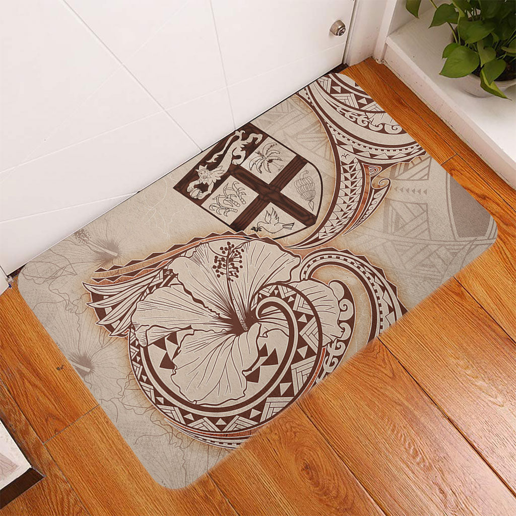 Fiji Door Mat Hibiscus Flower Vintage Style