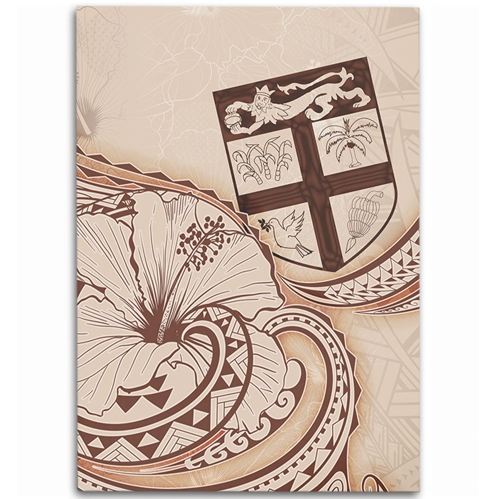 Fiji Area Rug Hibiscus Flower Vintage Style