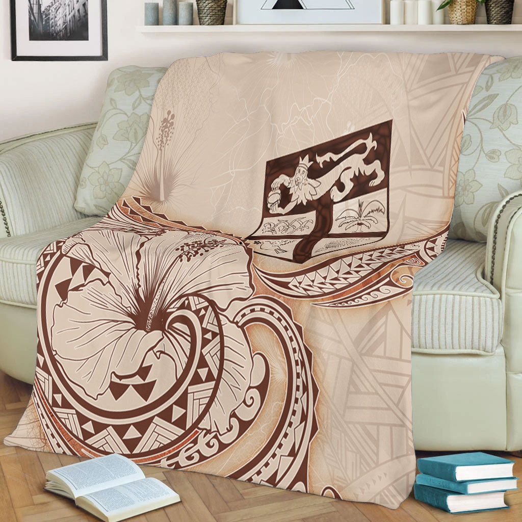 Fiji Premium Blanket Hibiscus Flower Vintage Style